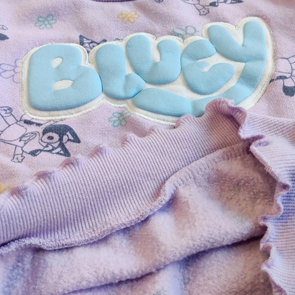 Target Kids Bluey Sweatshirts - White and Purple - Picture 6 of 10